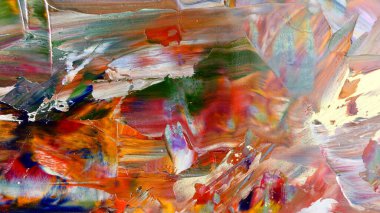 Renkli soyut arka plan duvar kağıdı. Modern motif görsel sanat. Yağlı boya karışımı. Moda el boyama bezi. Duvar dekorasyonu ve duvar resimleri fikri. 3 Boyutlu Doku