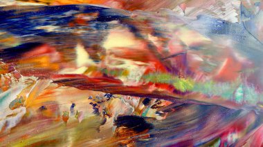 Renkli soyut arka plan duvar kağıdı. Modern motif görsel sanat. Yağlı boya karışımı. Moda el boyama bezi. Duvar dekorasyonu ve duvar resimleri fikri. 3 Boyutlu Doku