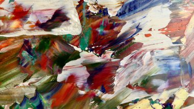 Renkli soyut arka plan duvar kağıdı. Modern motif görsel sanat. Yağlı boya karışımı. Moda el boyama bezi. Duvar dekorasyonu ve duvar resimleri fikri. 3 Boyutlu Doku