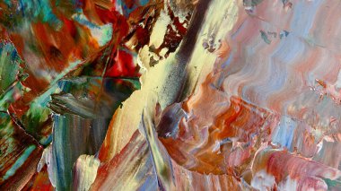 Renkli soyut arka plan duvar kağıdı. Modern motif görsel sanat. Yağlı boya karışımı. Moda el boyama bezi. Duvar dekorasyonu ve duvar resimleri fikri. 3 Boyutlu Doku