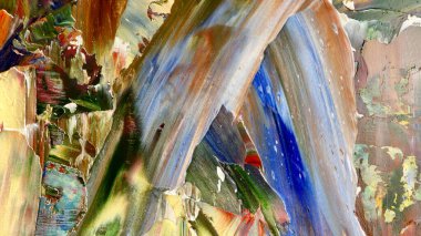 Renkli soyut arka plan duvar kağıdı. Modern motif görsel sanat. Yağlı boya karışımı. Moda el boyama bezi. Duvar dekorasyonu ve duvar resimleri fikri. 3 Boyutlu Doku