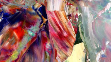 Renkli soyut arka plan duvar kağıdı. Modern motif görsel sanat. Yağlı boya karışımı. Moda el boyama bezi. Duvar dekorasyonu ve duvar resimleri fikri. 3 Boyutlu Doku