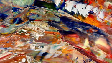 Renkli soyut arka plan duvar kağıdı. Modern motif görsel sanat. Yağlı boya karışımı. Moda el boyama bezi. Duvar dekorasyonu ve duvar resimleri fikri. 3 Boyutlu Doku