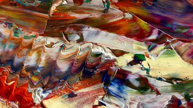 Renkli soyut arka plan duvar kağıdı. Modern motif görsel sanat. Yağlı boya karışımı. Moda el boyama bezi. Duvar dekorasyonu ve duvar resimleri fikri. 3 Boyutlu Doku