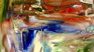 Renkli soyut arka plan duvar kağıdı. Modern motif görsel sanat. Yağlı boya karışımı. Moda el boyama bezi. Duvar dekorasyonu ve duvar resimleri fikri. 3 Boyutlu Doku