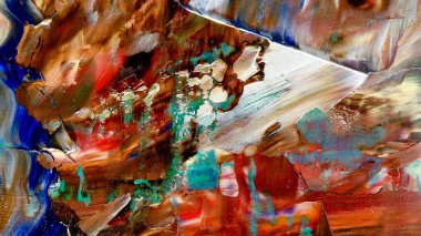 Renkli soyut arka plan duvar kağıdı. Modern motif görsel sanat. Yağlı boya karışımı. Moda el boyama bezi. Duvar dekorasyonu ve duvar resimleri fikri. 3 Boyutlu Doku