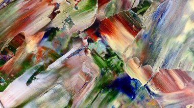 Renkli soyut arka plan duvar kağıdı. Modern motif görsel sanat. Yağlı boya karışımı. Moda el boyama bezi. Duvar dekorasyonu ve duvar resimleri fikri. 3 Boyutlu Doku