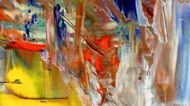 Renkli soyut arka plan duvar kağıdı. Modern motif görsel sanat. Yağlı boya karışımı. Moda el boyama bezi. Duvar dekorasyonu ve duvar resimleri fikri. 3 Boyutlu Doku
