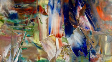 Renkli soyut arka plan duvar kağıdı. Modern motif görsel sanat. Yağlı boya karışımı. Moda el boyama bezi. Duvar dekorasyonu ve duvar resimleri fikri. 3 Boyutlu Doku