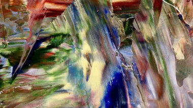 Renkli soyut arka plan duvar kağıdı. Modern motif görsel sanat. Yağlı boya karışımı. Moda el boyama bezi. Duvar dekorasyonu ve duvar resimleri fikri. 3 Boyutlu Doku