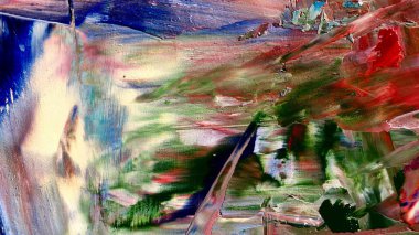 Renkli soyut arka plan duvar kağıdı. Modern motif görsel sanat. Yağlı boya karışımı. Moda el boyama bezi. Duvar dekorasyonu ve duvar resimleri fikri. 3 Boyutlu Doku