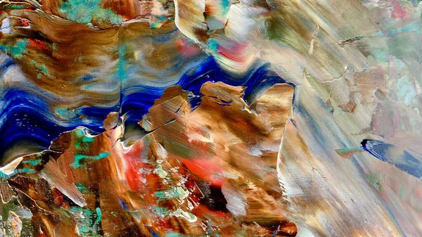Renkli soyut arka plan duvar kağıdı. Modern motif görsel sanat. Yağlı boya karışımı. Moda el boyama bezi. Duvar dekorasyonu ve duvar resimleri fikri. 3 Boyutlu Doku