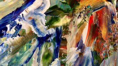 Renkli soyut arka plan duvar kağıdı. Modern motif görsel sanat. Yağlı boya karışımı. Moda el boyama bezi. Duvar dekorasyonu ve Duvar resimleri fikri.