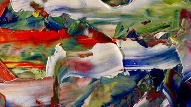 Renkli soyut arka plan duvar kağıdı. Modern motif görsel sanat. Yağlı boya karışımı. Moda el boyama bezi. Duvar dekorasyonu ve Duvar resimleri fikri.