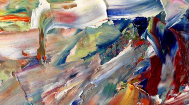 Renkli soyut arka plan duvar kağıdı. Modern motif görsel sanat. Yağlı boya karışımı. Moda el boyama bezi. Duvar dekorasyonu ve Duvar resimleri fikri.