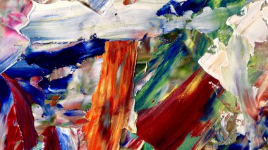 Renkli soyut arka plan duvar kağıdı. Modern motif görsel sanat. Yağlı boya karışımı. Moda el boyama bezi. Duvar dekorasyonu ve Duvar resimleri fikri.