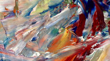 Renkli soyut arka plan duvar kağıdı. Modern motif görsel sanat. Yağlı boya karışımı. Moda el boyama bezi. Duvar dekorasyonu ve Duvar resimleri fikri.