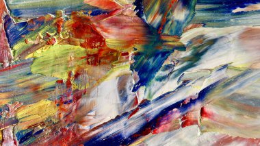 Renkli soyut arka plan duvar kağıdı. Modern motif görsel sanat. Yağlı boya karışımı. Moda el boyama bezi. Duvar dekorasyonu ve Duvar resimleri fikri.