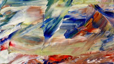 Renkli soyut arka plan duvar kağıdı. Modern motif görsel sanat. Yağlı boya karışımı. Moda el boyama bezi. Duvar dekorasyonu ve Duvar resimleri fikri.