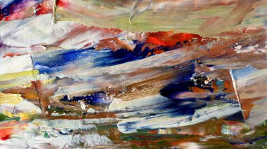 Renkli soyut arka plan duvar kağıdı. Modern motif görsel sanat. Yağlı boya karışımı. Moda el boyama bezi. Duvar dekorasyonu ve Duvar resimleri fikri.