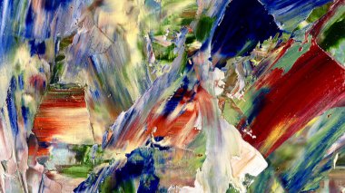 Renkli soyut arka plan duvar kağıdı. Modern motif görsel sanat. Yağlı boya karışımı. Moda el boyama bezi. Duvar dekorasyonu ve Duvar resimleri fikri.