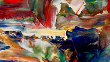 Renkli soyut arka plan duvar kağıdı. Modern motif görsel sanat. Yağlı boya karışımı. Moda el boyama bezi. Duvar dekorasyonu ve Duvar resimleri fikri.