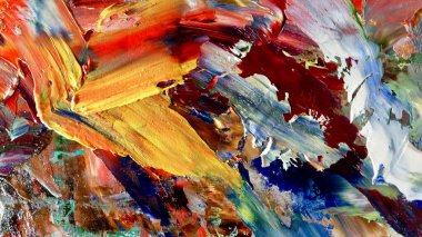 Renkli soyut arka plan duvar kağıdı. Modern motif görsel sanat. Yağlı boya karışımı. Moda el boyama bezi. Duvar dekorasyonu ve Duvar resimleri fikri.