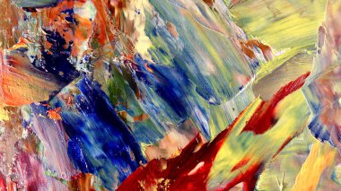 Renkli soyut arka plan duvar kağıdı. Modern motif görsel sanat. Yağlı boya karışımı. Moda el boyama bezi. Duvar dekorasyonu ve Duvar resimleri fikri.