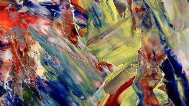 Renkli soyut arka plan duvar kağıdı. Modern motif görsel sanat. Yağlı boya karışımı. Moda el boyama bezi. Duvar dekorasyonu ve Duvar resimleri fikri.
