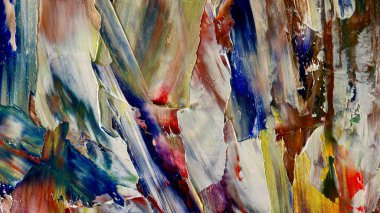 Renkli soyut arka plan duvar kağıdı. Modern motif görsel sanat. Yağlı boya karışımı. Moda el boyama bezi. Duvar dekorasyonu ve Duvar resimleri fikri.