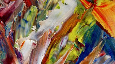 Renkli soyut arka plan duvar kağıdı. Modern motif görsel sanat. Yağlı boya karışımı. Moda el boyama bezi. Duvar dekorasyonu ve Duvar resimleri fikri.