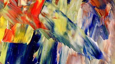 Renkli soyut arka plan duvar kağıdı. Modern motif görsel sanat. Yağlı boya karışımı. Moda el boyama bezi. Duvar dekorasyonu ve Duvar resimleri fikri.