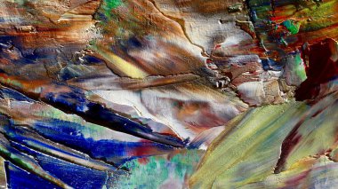 Renkli soyut arka plan duvar kağıdı. Modern motif görsel sanat. Yağlı boya karışımı. Moda el boyama bezi. Duvar dekorasyonu ve Duvar resimleri fikri.