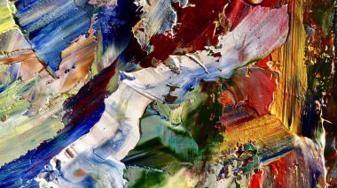 Renkli soyut arka plan duvar kağıdı. Modern motif görsel sanat. Yağlı boya karışımı. Moda el boyama bezi. Duvar dekorasyonu ve Duvar resimleri fikri.