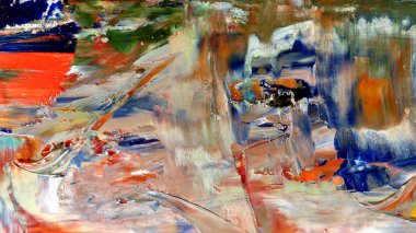 Renkli soyut arka plan duvar kağıdı. Modern motif görsel sanat. Yağlı boya karışımı. Moda el boyama bezi. Duvar dekorasyonu ve Duvar resimleri fikri. 