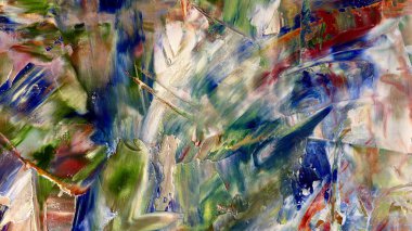 Renkli soyut arka plan duvar kağıdı. Modern motif görsel sanat. Yağlı boya karışımı. Moda el boyama bezi. Duvar dekorasyonu ve Duvar resimleri fikri. 