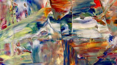 Renkli soyut arka plan duvar kağıdı. Modern motif görsel sanat. Yağlı boya karışımı. Moda el boyama bezi. Duvar dekorasyonu ve Duvar resimleri fikri. 