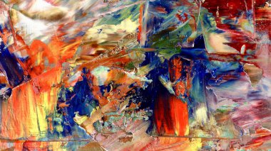 Renkli soyut arka plan duvar kağıdı. Modern motif görsel sanat. Yağlı boya karışımı. Moda el boyama bezi. Duvar dekorasyonu ve Duvar resimleri fikri. 