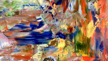 Renkli soyut arka plan duvar kağıdı. Modern motif görsel sanat. Yağlı boya karışımı. Moda el boyama bezi. Duvar dekorasyonu ve Duvar resimleri fikri.