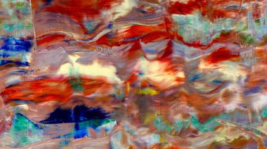 Renkli soyut arka plan duvar kağıdı. Modern motif görsel sanat. Yağlı boya karışımı. Moda el boyama bezi. Duvar dekorasyonu ve Duvar resimleri fikri.