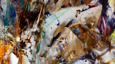 Renkli soyut arka plan duvar kağıdı. Modern motif görsel sanat. Yağlı boya karışımı. Moda el boyama bezi. Duvar dekorasyonu ve Duvar resimleri fikri.