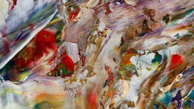 Renkli soyut arka plan duvar kağıdı. Modern motif görsel sanat. Yağlı boya karışımı. Moda el boyama bezi. Duvar dekorasyonu ve Duvar resimleri fikri.