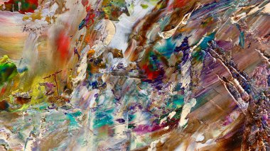 Renkli soyut arka plan duvar kağıdı. Modern motif görsel sanat. Yağlı boya karışımı. Moda el boyama bezi. Duvar dekorasyonu ve Duvar resimleri fikri.