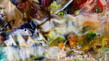 Renkli soyut arka plan duvar kağıdı. Modern motif görsel sanat. Yağlı boya karışımı. Moda el boyama bezi. Duvar dekorasyonu ve Duvar resimleri fikri.