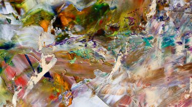 Renkli soyut arka plan duvar kağıdı. Modern motif görsel sanat. Yağlı boya karışımı. Moda el boyama bezi. Duvar dekorasyonu ve Duvar resimleri fikri.