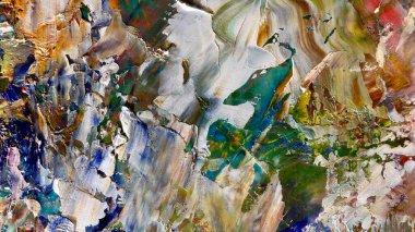 Renkli soyut arka plan duvar kağıdı. Modern motif görsel sanat. Yağlı boya karışımı. Moda el boyama bezi. Duvar dekorasyonu ve Duvar resimleri fikri.