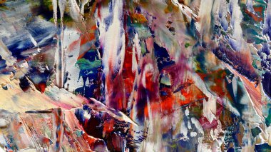 Renkli soyut arka plan duvar kağıdı. Modern motif görsel sanat. Yağlı boya karışımı. Moda el boyama bezi. Duvar dekorasyonu ve Duvar resimleri fikri.