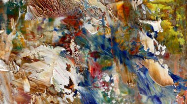 Renkli soyut arka plan duvar kağıdı. Modern motif görsel sanat. Yağlı boya karışımı. Moda el boyama bezi. Duvar dekorasyonu ve Duvar resimleri fikri.