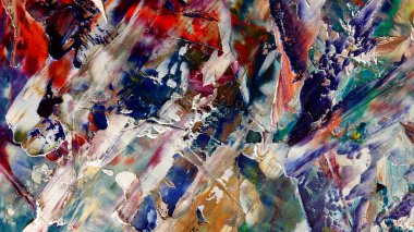 Renkli soyut arka plan duvar kağıdı. Modern motif görsel sanat. Yağlı boya karışımı. Moda el boyama bezi. Duvar dekorasyonu ve Duvar resimleri fikri.