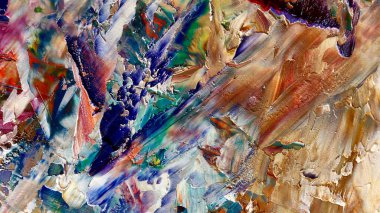 Renkli soyut arka plan duvar kağıdı. Modern motif görsel sanat. Yağlı boya karışımı. Moda el boyama bezi. Duvar dekorasyonu ve Duvar resimleri fikri.